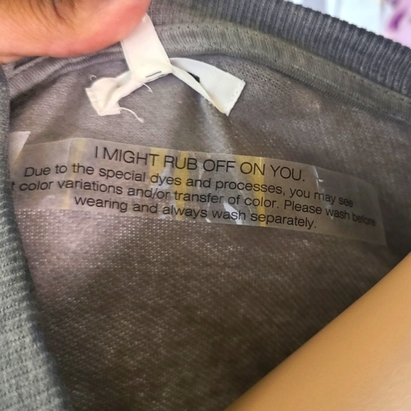 RUMMAGED Gray Michigan Crew Neck Sweatshirt - Picture 5 of 6